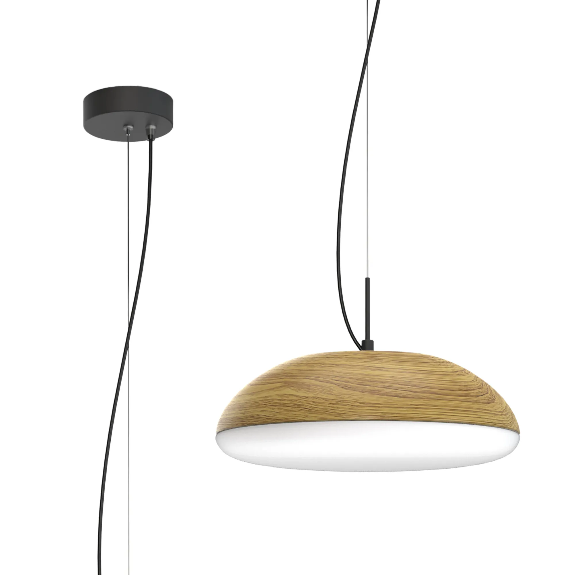 M8139  Kazz Pendant 38cm Round 4 Light Wood